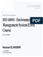 Certificat ISO 14001