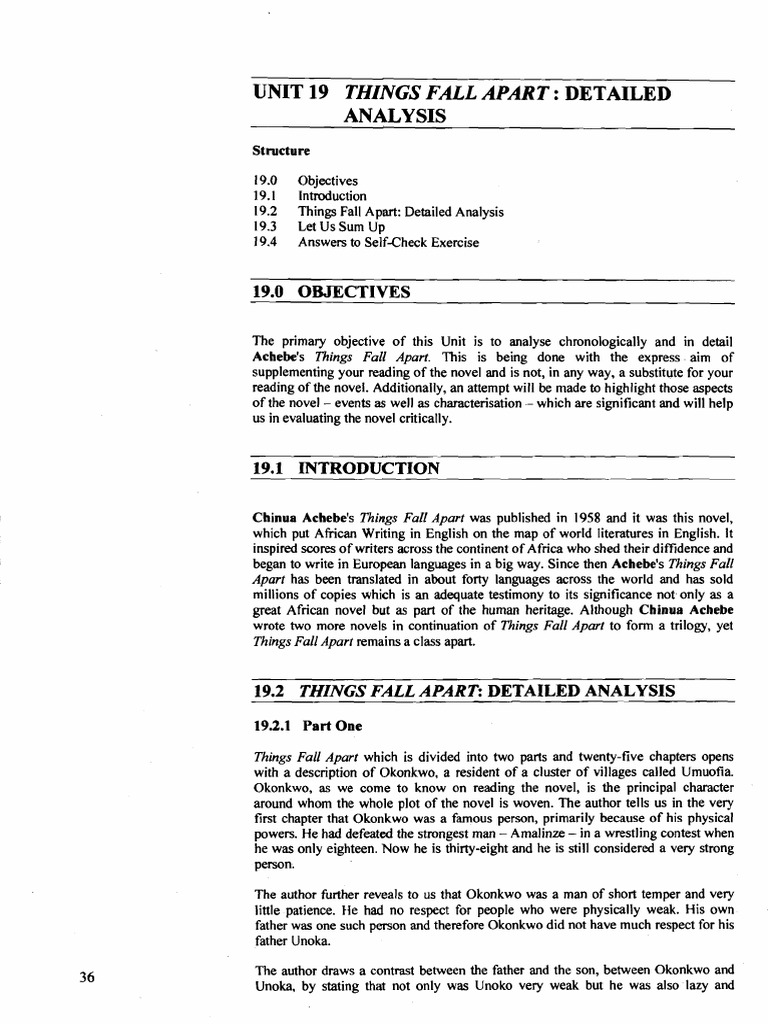 Detailed Analysis of Things Fall Apart | PDF