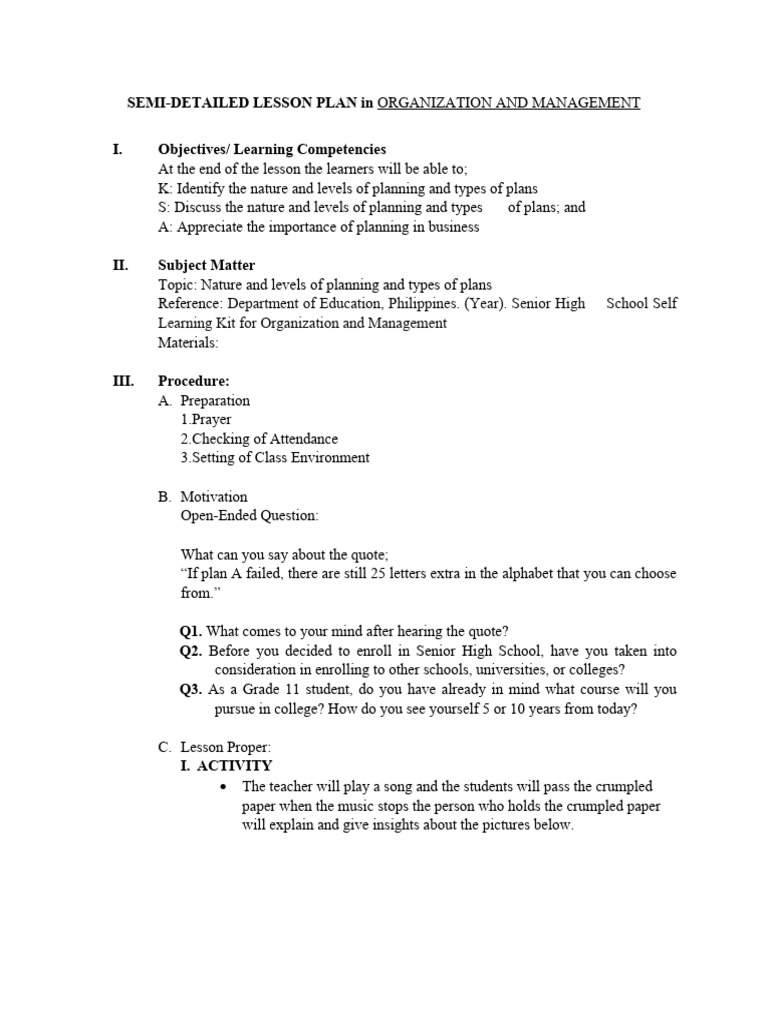 Understanding Planning in Management | PDF | Goal | Planning