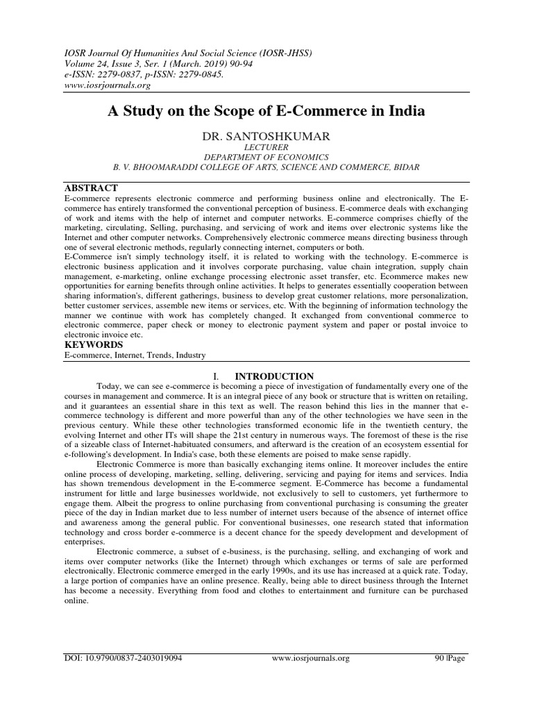 E Commerce In India Pdf