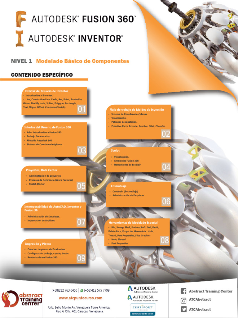 Inventor y Fusión 360 Nivel 1 Modelado Básico de Componentes | PDF