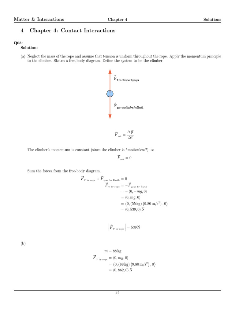 Chapter 04 - Contact Interactions | PDF | Force | Density