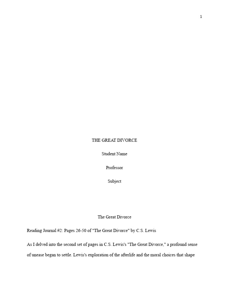 The Great Divorce Pdf A Must Read For Every Christian - 5ow6s13
