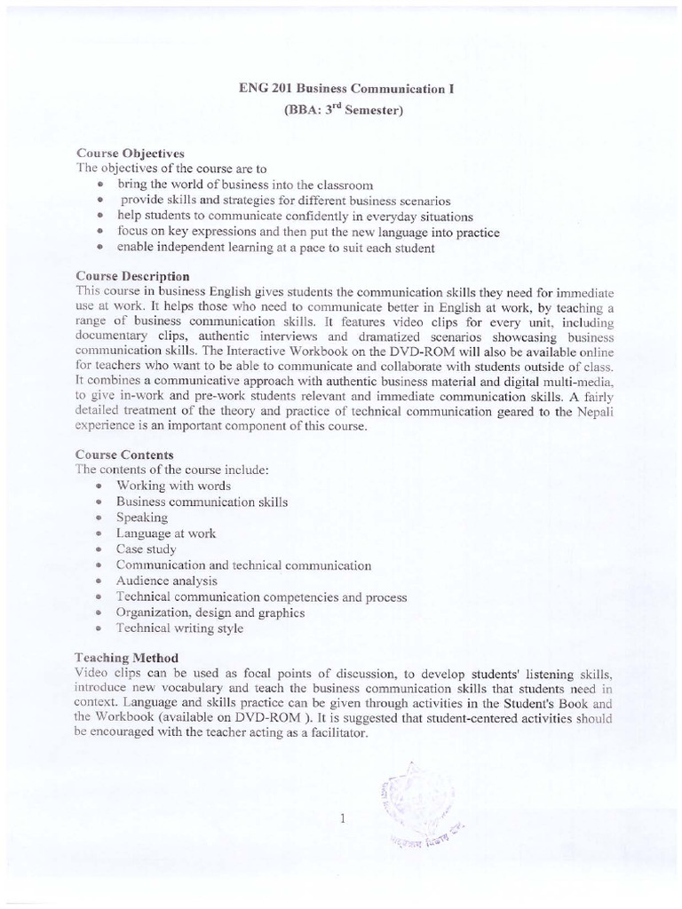 Bba 3rd Syllabus Pdf