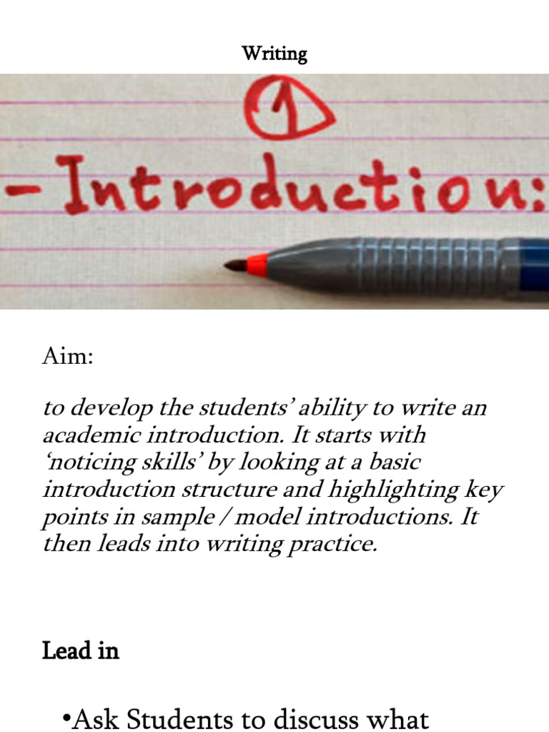 Academic Introduction Writing Guide | PDF | Corporate Social ...