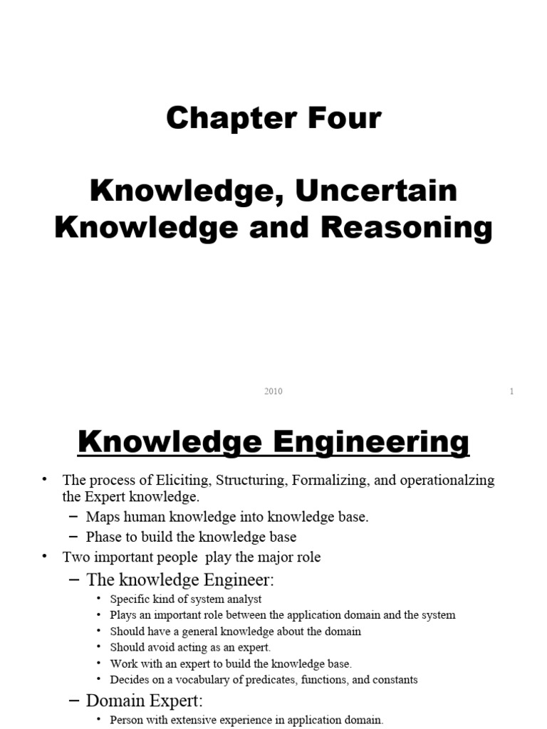 04 - 05-AI-Knowledge and Reasoning | PDF