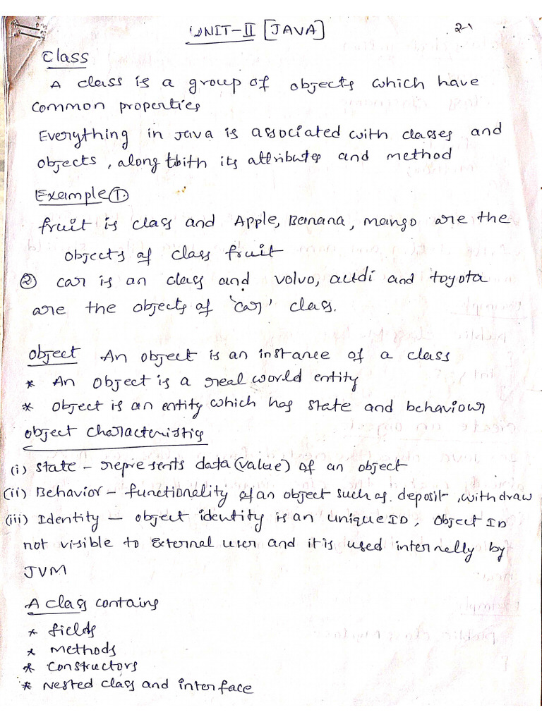 Java Unit 2 at 34 | PDF