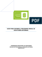 Guía para Definir El Programa Anual de Auditorías Internas