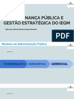 Governança Pública e Gestão Estratégica Do Iegm