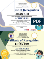 Awarding Certificate