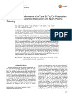 Thermoelectric Performance of N-Type Bi Te /cu Composites Fabricated by Nanoparticle Decoration and Spark Plasma Sintering