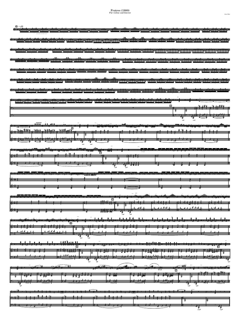 Fratres For Violin and Piano | PDF