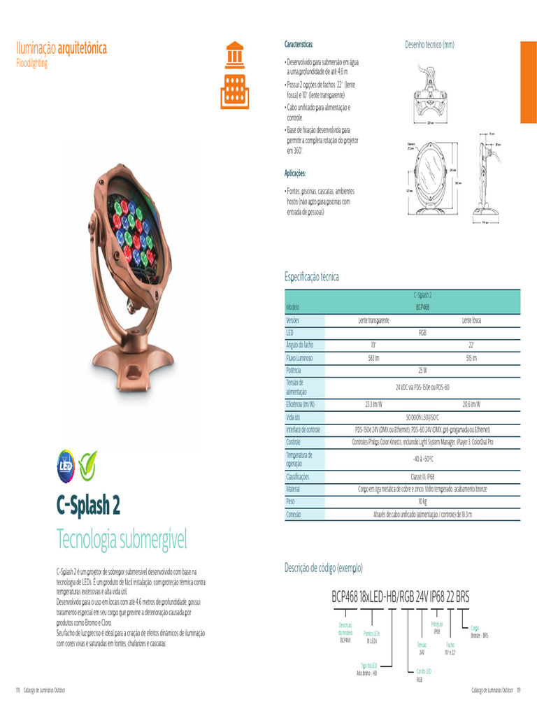Datasheet Preliminar C-Splash | PDF | Diodo emissor de luz
