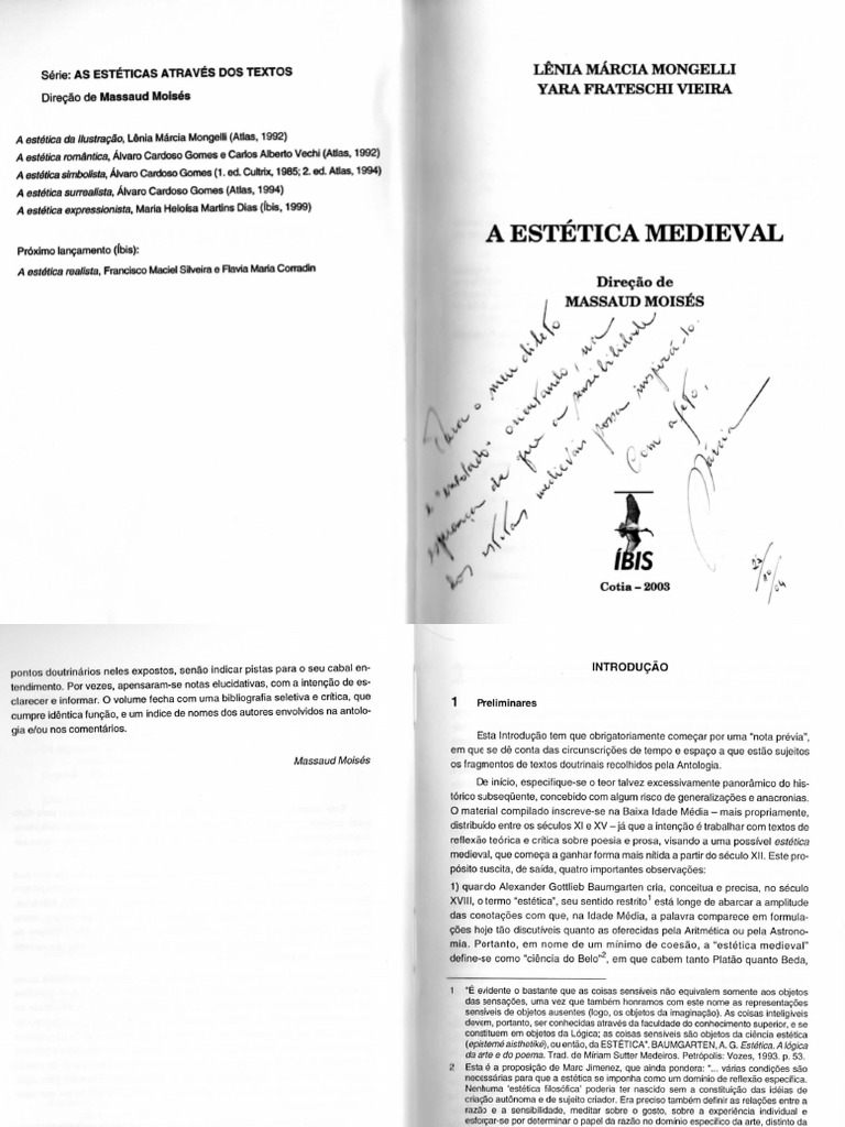 MONGELLI Estetica Medieval | PDF