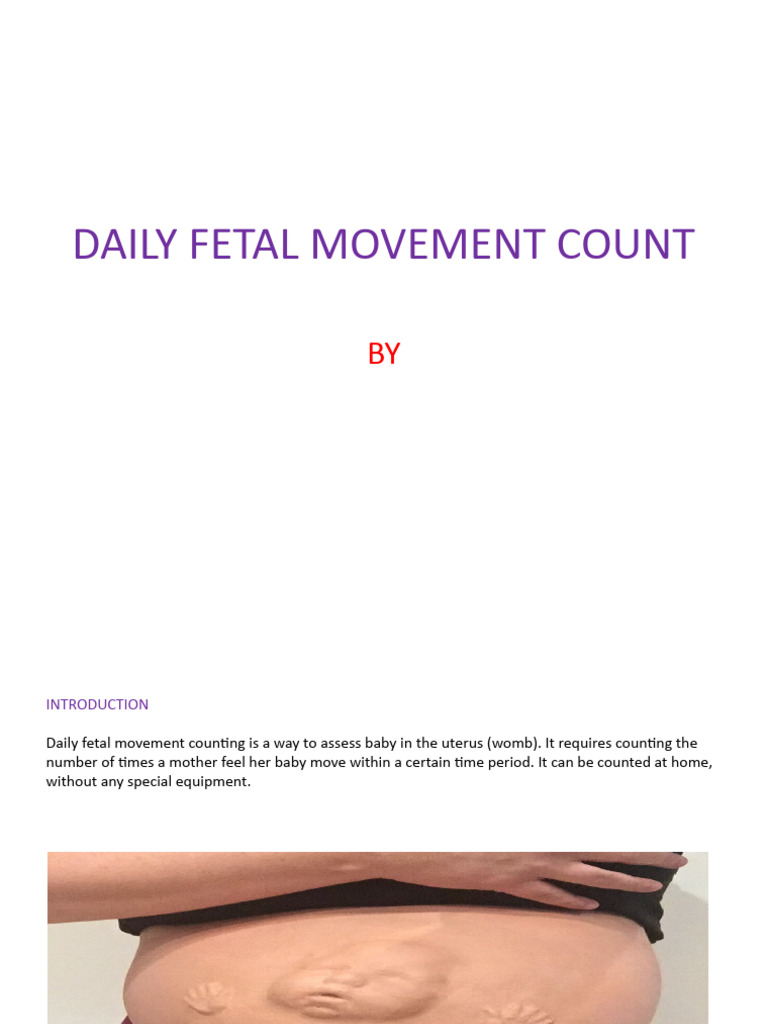 Lesson Plan On Daily Fetal Movement Count | PDF