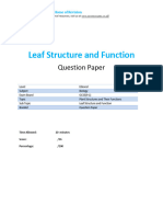 18-Leaf Structure Function-Qp Gcse-Edexcel-Biology