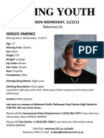 Missing: Sergio Jimenez