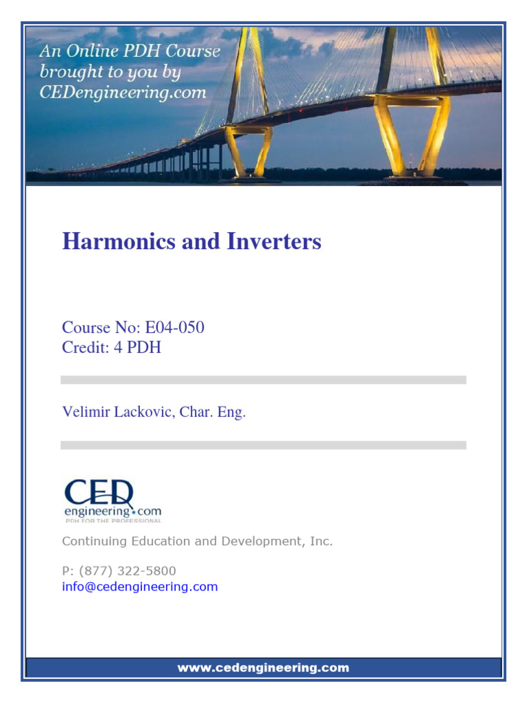 Lackovic E04-050 Harmonics and Inverters | PDF | Power Inverter ...