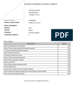 Constancia de Recepción Del Registro de Ventas e Ingresos