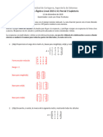 Álgebra Lineal 2023-1 A1 Examen Parcial 3 Supletorio - Respuestas