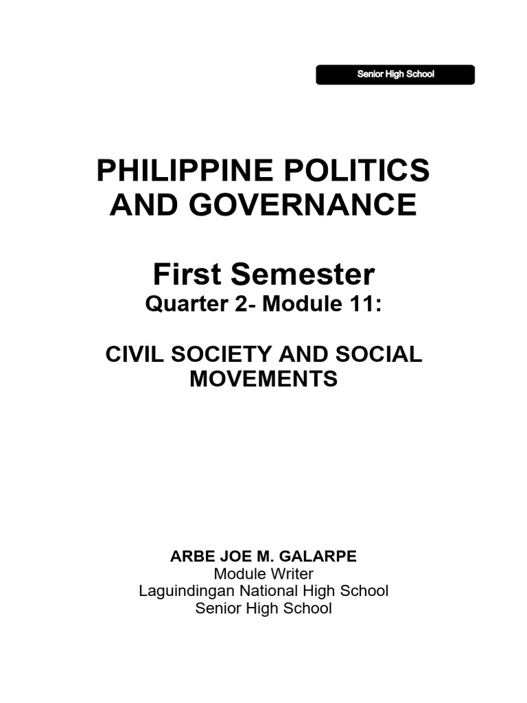 PPG12 - Q2 - Mod11 - Civil Society and Social Movement | PDF | Non ...