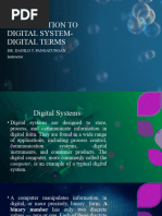 Introduction To Digital System-Digital Terms