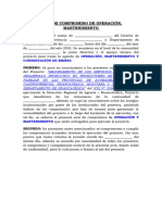 Acta de Compromiso de Operación