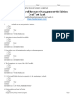 Wildlife and Natural Resource Management 4Th Edition Deal Test Bank Full Chapter PDF