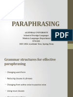 #13 - Grammar Structures For Effective Paraphrasing