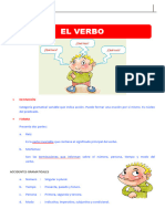 Ejercicios Del Verbo para Sexto Grado de Primaria