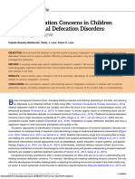 Sensory Integration Concerns in Children With Functional Defecation Disorders: A Scoping Review