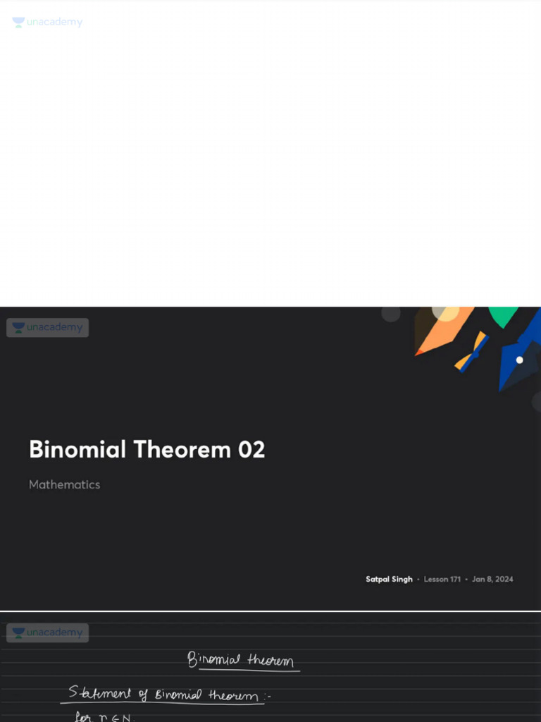 Binomial Theorem 02 With Anno | PDF