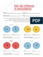 Colorido Actividad Intervalos de Tiempo Hoja de Trabajo para Imprimir