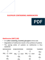 Sulphur Containing Aminoacids