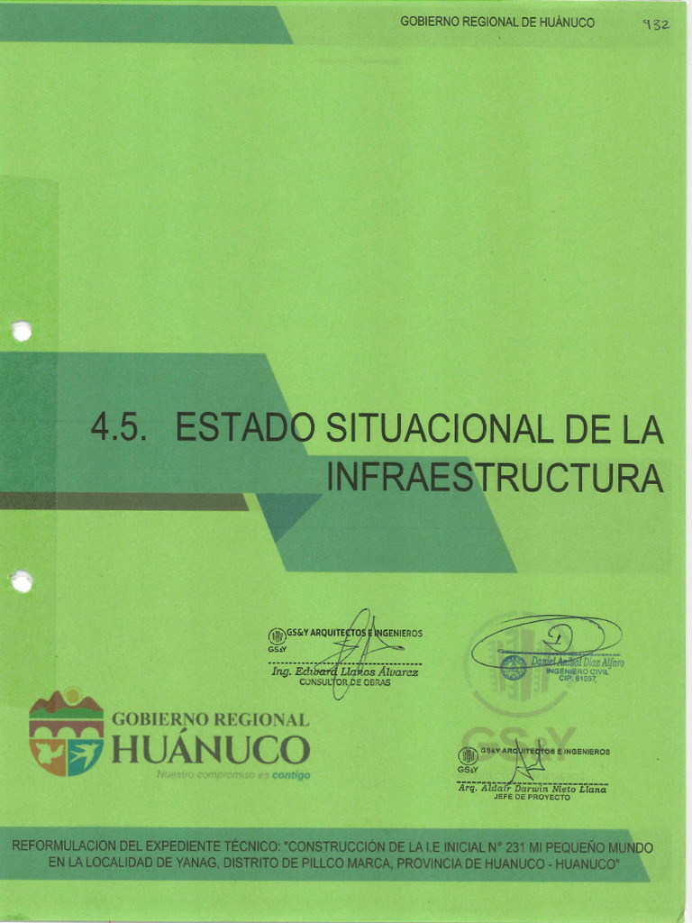 13.5 Estudio Estado Situacional de La Infraestructura | PDF