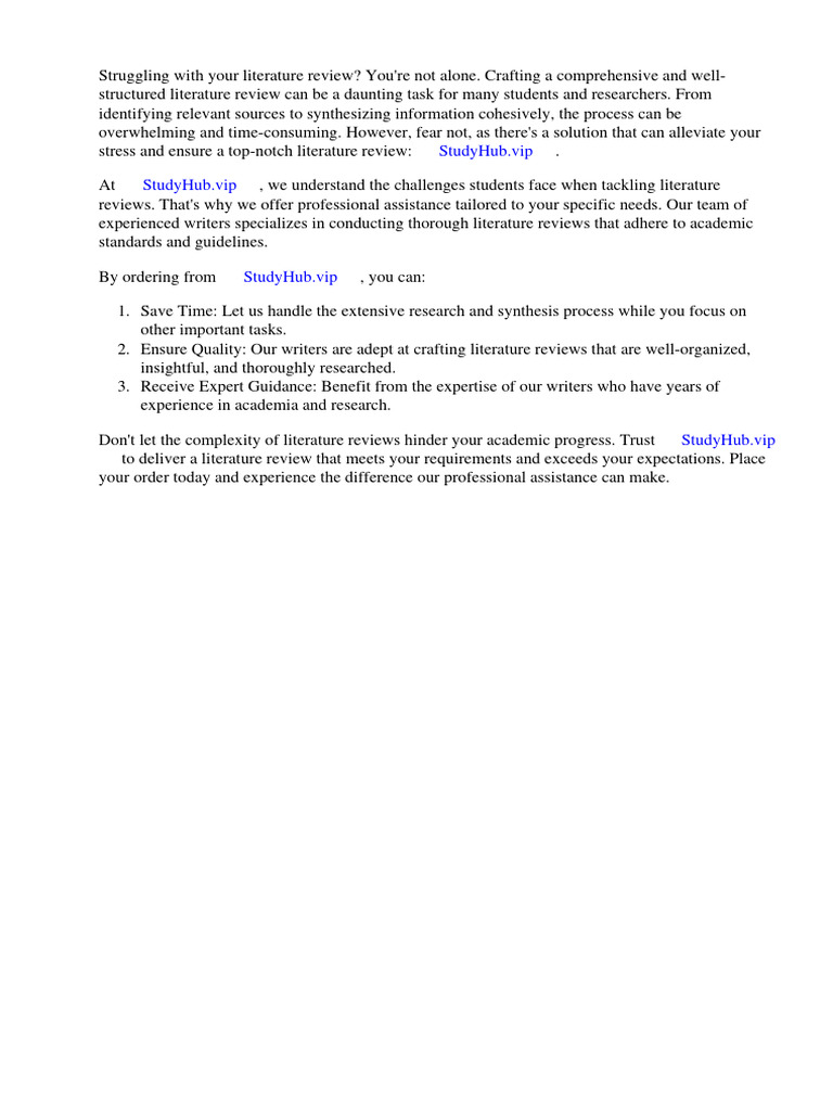 Literature Review Sample Purdue Owl PDF Apa Style Citation