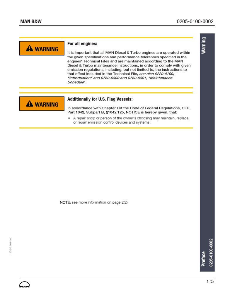 Man B&W: For All Engines | PDF | Piston | Bearing (Mechanical)