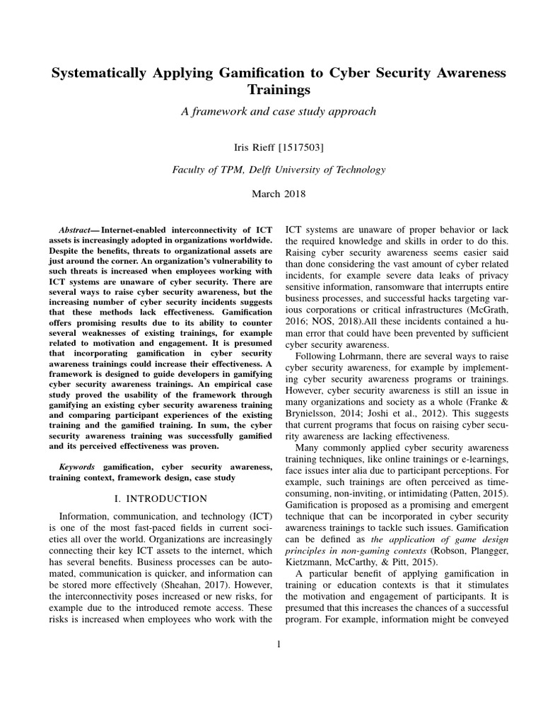 Iris Rieff Thesis Article | PDF | Computer Security | Security