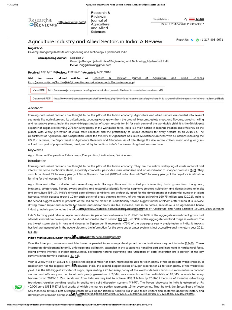 Agriculture Industry and Allied Sectors in India_ A Review _ Open ...