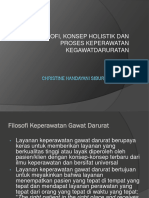 Filosofi, Konsep Holistik Dan Proses Keperawatan Kegawatdaruratan