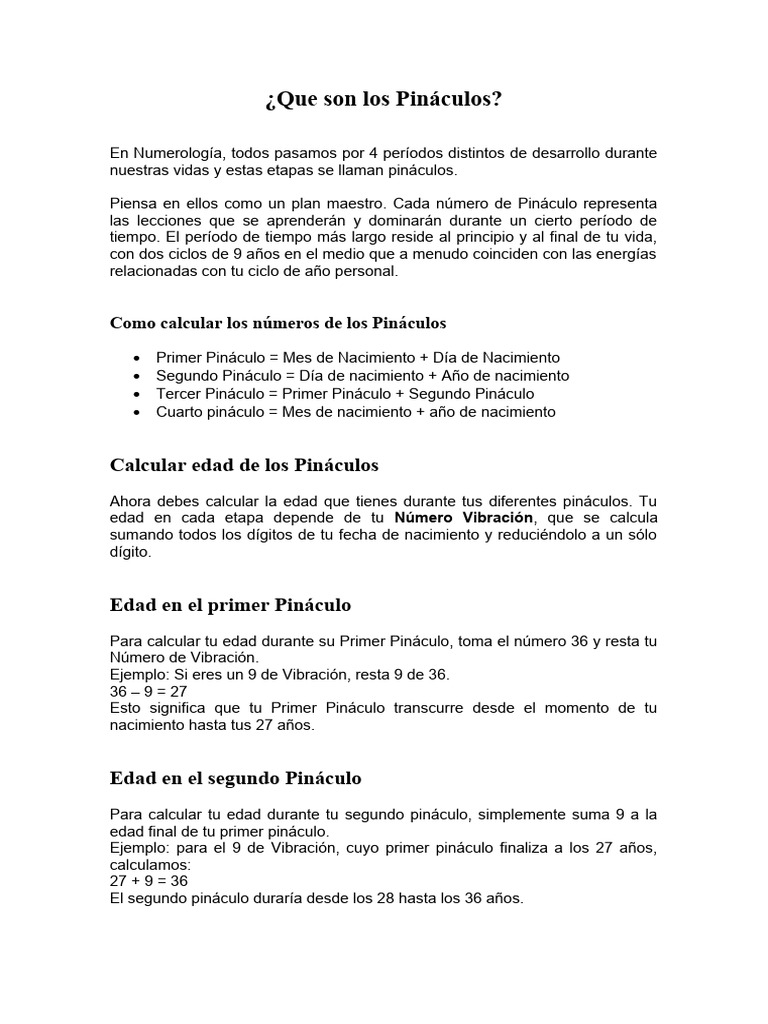 Significado y Cálculo de Pináculos | PDF | Amor | Las emociones