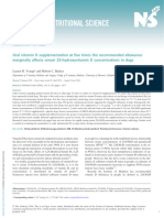 Oral Vitamin D Supplementation at Five Times The Recommended Allowance Marginally Affects Serum 25 Hydroxyvitamin D Concentrations in Dogs