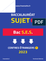 Bac Sciences Economiques Et Sociales Centres Etrangers 1 2023 Sujet 1