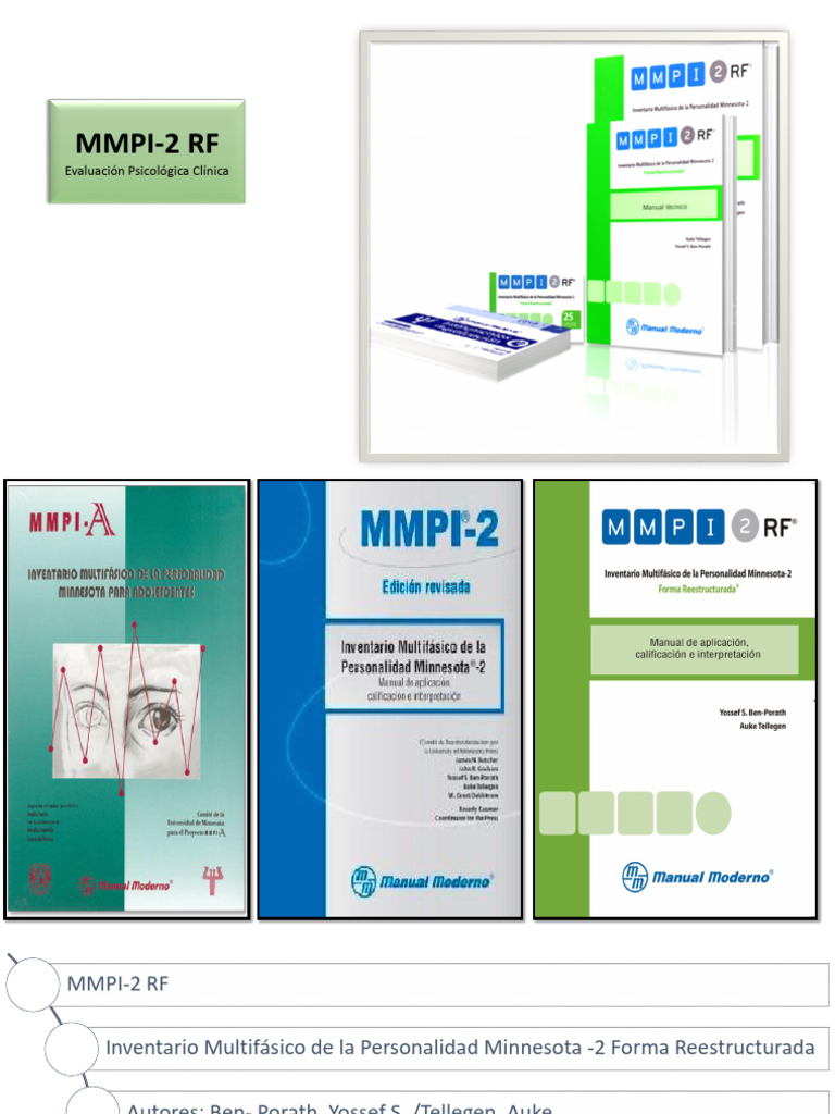 Manual MMPI-2 RF: Evaluación Psicológica | PDF | Las emociones | Ira