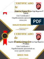 Liga Regresso Certificado de Participaçao
