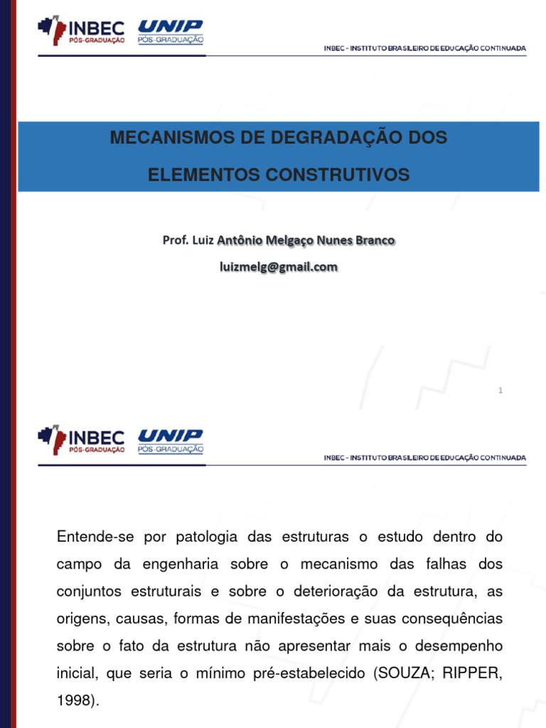 Desagregação do Concreto em Estruturas | PDF | Corrosão | Eletroquímica