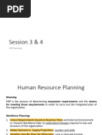 Session 3 & 4: HR Planning