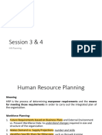 Session 3 & 4: HR Planning