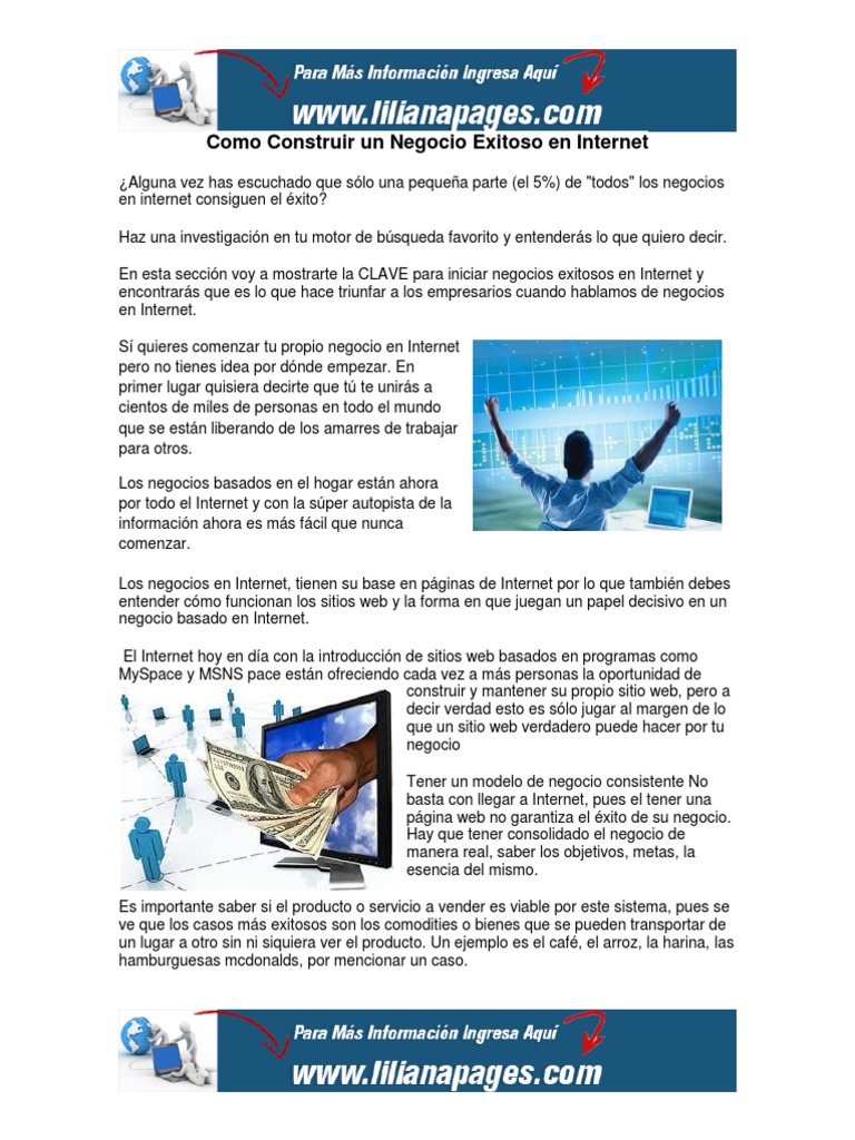 Claves para un Negocio Exitoso Online | PDF | Internet | Comercio ...