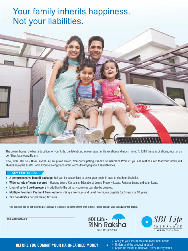 SBI RiNn Raksha Insurance Overview | PDF | Insurance | Loans